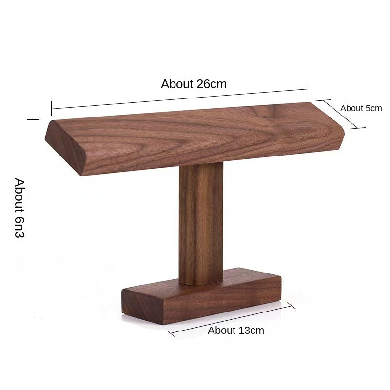 Luxury Wooden Jewelry Stand - Walnut Wood Display for Watches & Bracelets