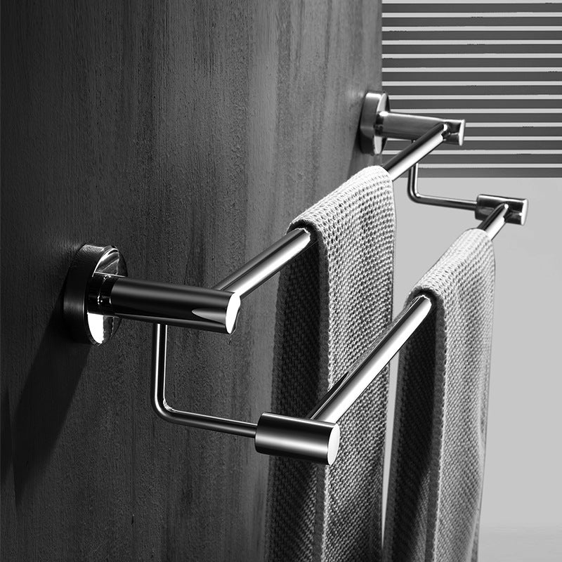 Handdoekenrek RVS 304 Dubbel - Met of Zonder Boren - Wandmontage Handdoekenhouder