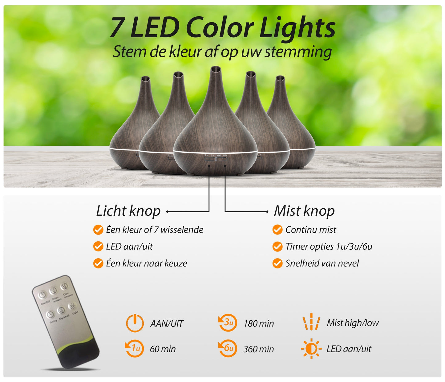 Lotus Pro - Donker Hout - Aroma Diffuser