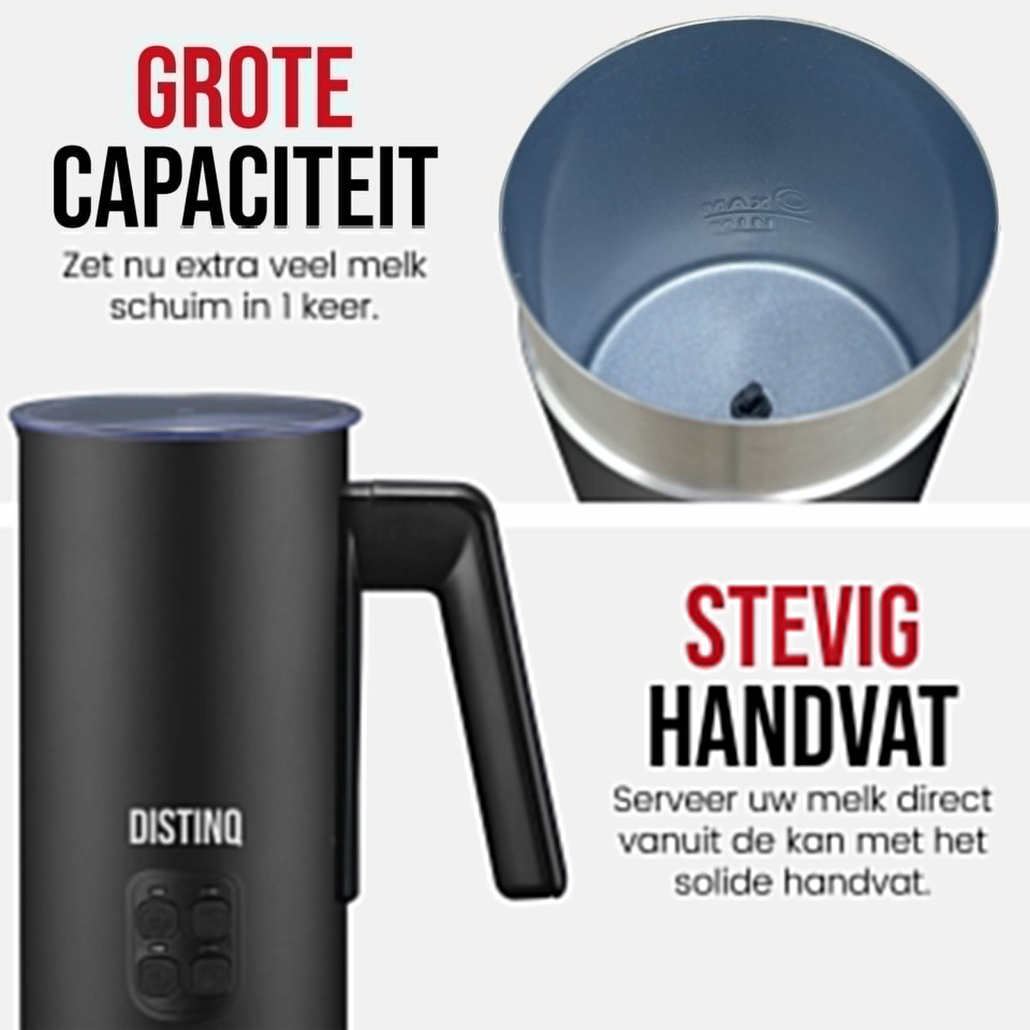DistinQ Milk Frother Black