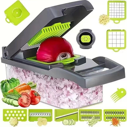 Multifunctionele Groentesnijder Set - Professionele Keuken Dicer & Rasp