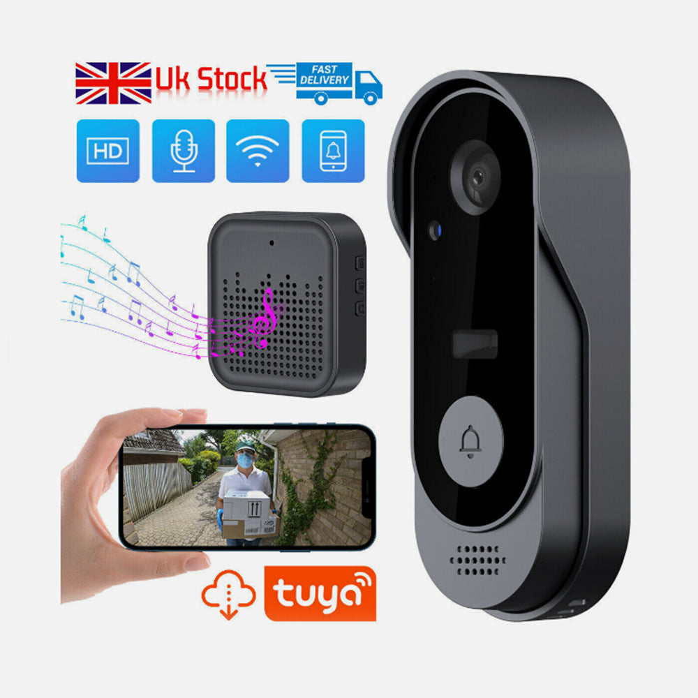 Smart Video Doorbell WiFi - Wireless Doorbell with Camera and Night Vision