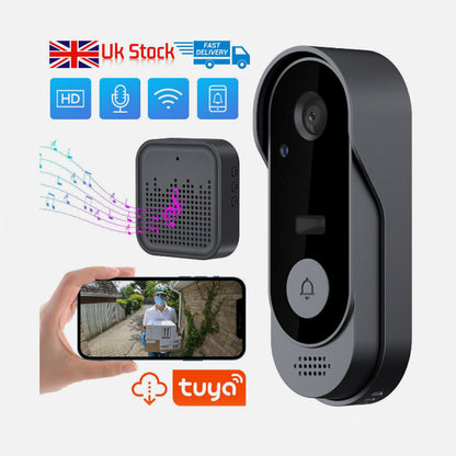 Smart Video Doorbell WiFi - Wireless Doorbell with Camera and Night Vision