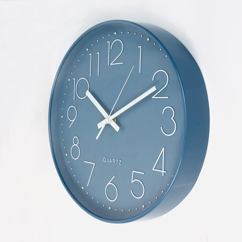 3D Wall Clock Living Room - Modern Round Clock 20cm with Quartz Movement