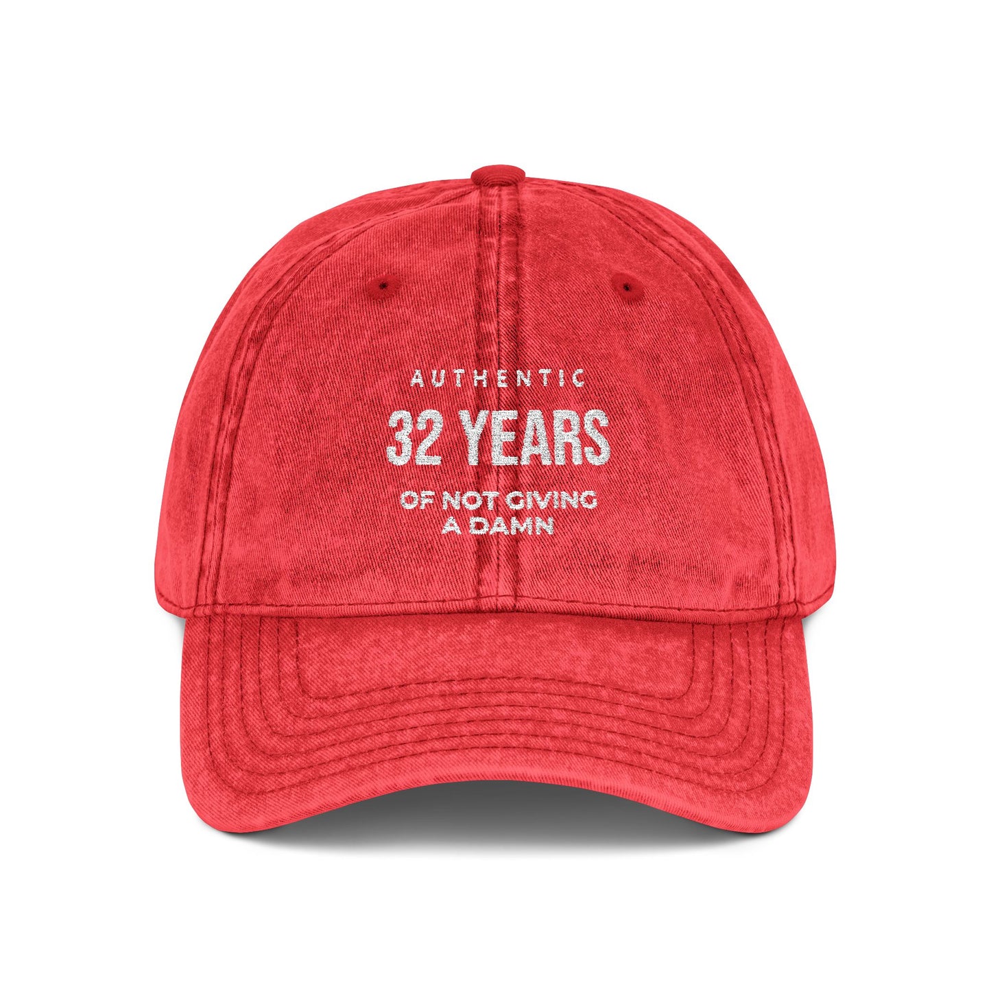 Embroidered '32 Years of Not Giving a Damn' Vintage Cap