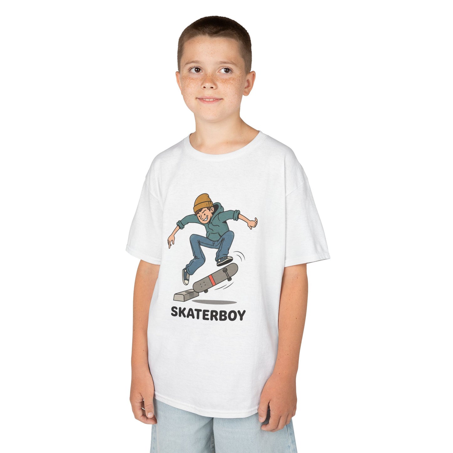 Kids Skateboard Tee – 'Skaterboy' Graphic Shirt for Boys & Girls