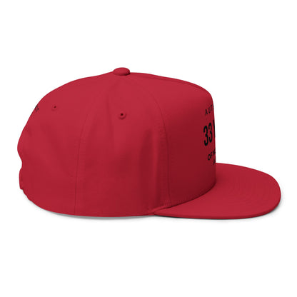 33 Years Embroidered Flat Bill Cap — "Authentic 33 Years of Not Giving a Damn" Birthday Snapback