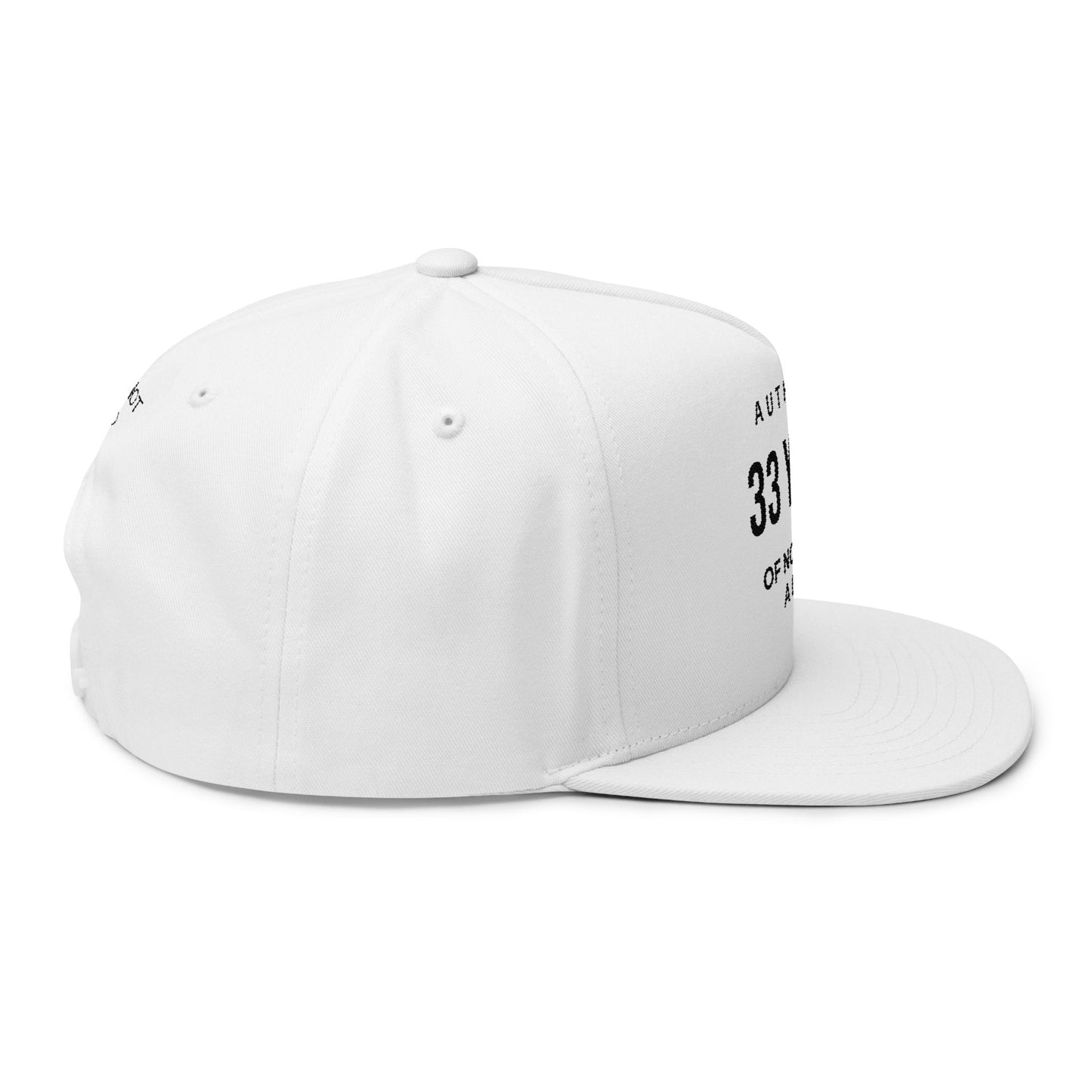 33 Years Embroidered Flat Bill Cap — "Authentic 33 Years of Not Giving a Damn" Birthday Snapback