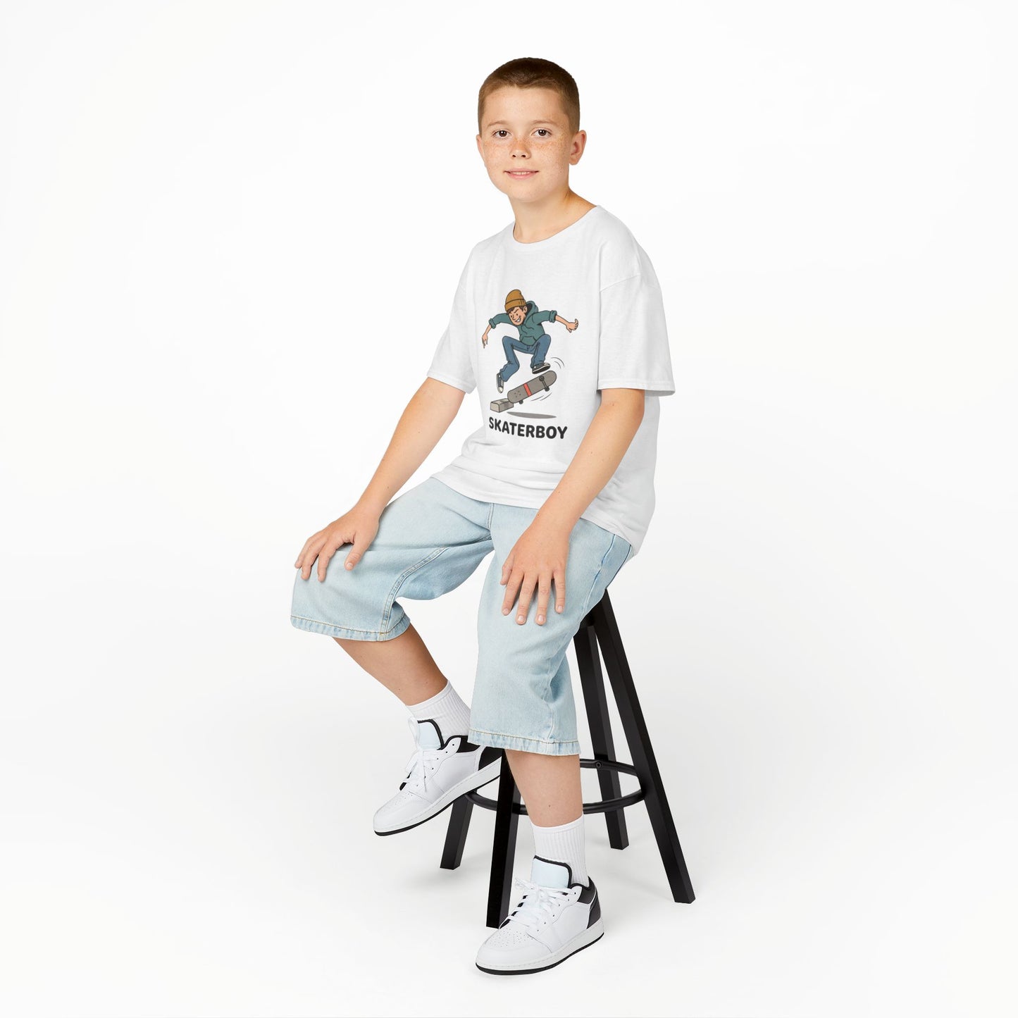 Kids Skateboard Tee – 'Skaterboy' Graphic Shirt for Boys & Girls
