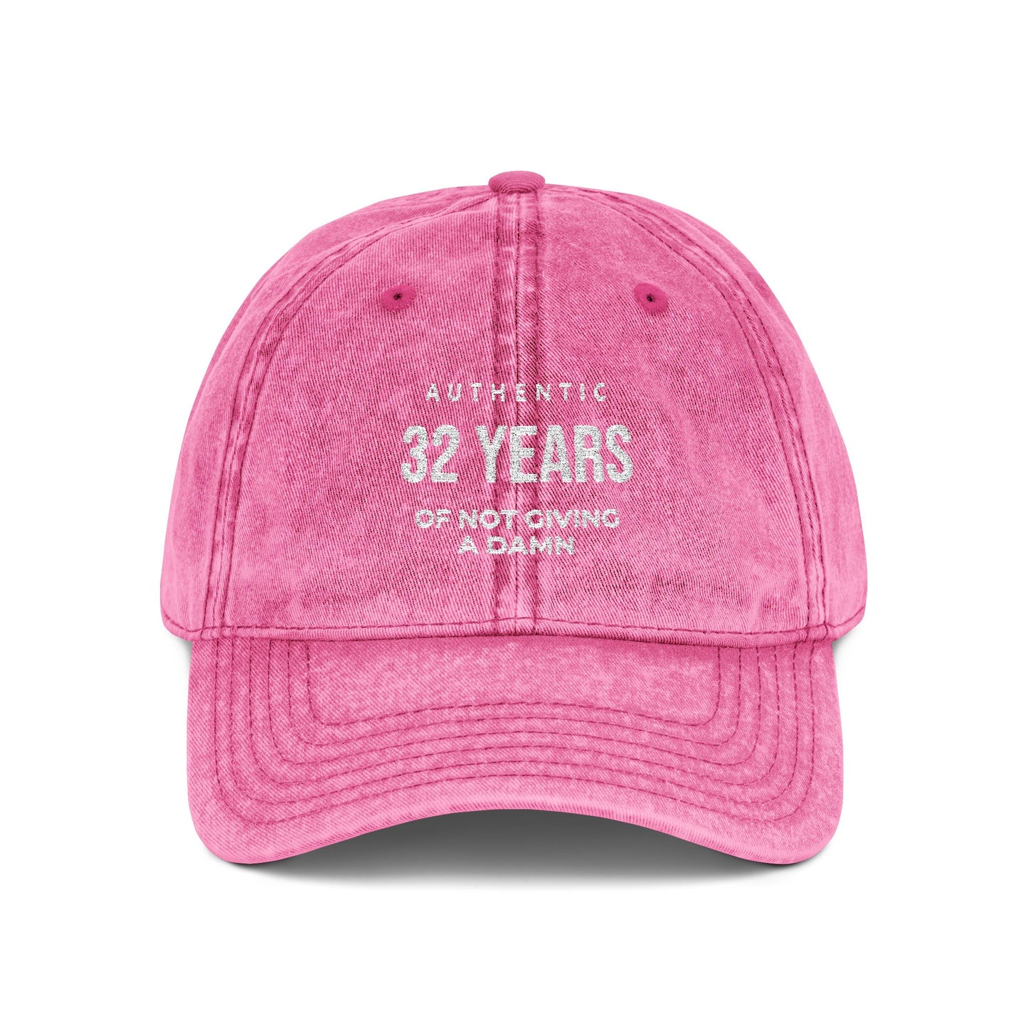 Embroidered '32 Years of Not Giving a Damn' Vintage Cap