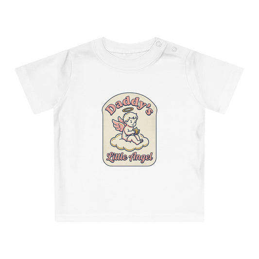 Baby T-Shirt — "Daddy's Little Angel" Cute Vintage Angel Graphic
