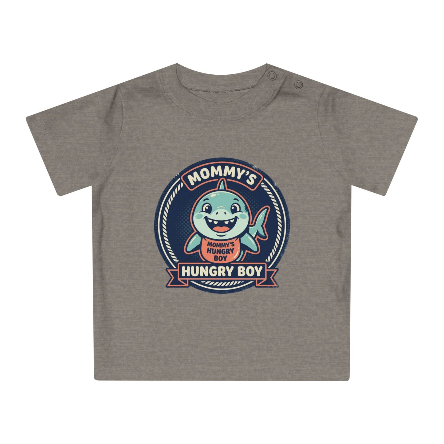 Mommy’s Hungry Boy Baby T-Shirt – Cute Shark Infant Tee