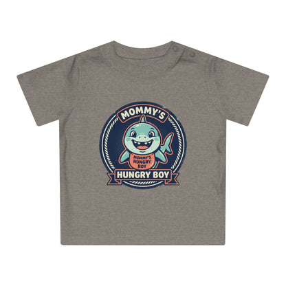 Mommy’s Hungry Boy Baby T-Shirt – Cute Shark Infant Tee