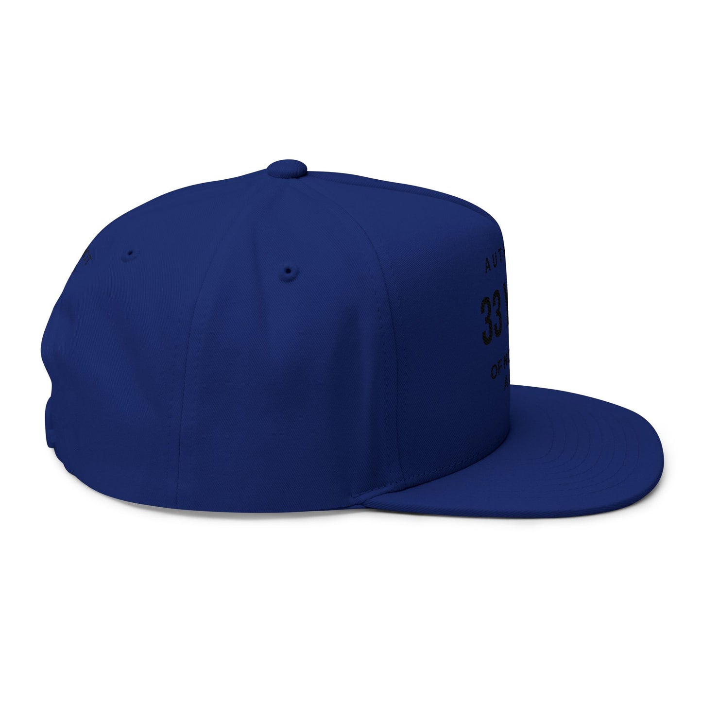 33 Years Embroidered Flat Bill Cap — "Authentic 33 Years of Not Giving a Damn" Birthday Snapback