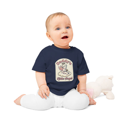 Baby T-Shirt — "Daddy's Little Angel" Cute Vintage Angel Graphic