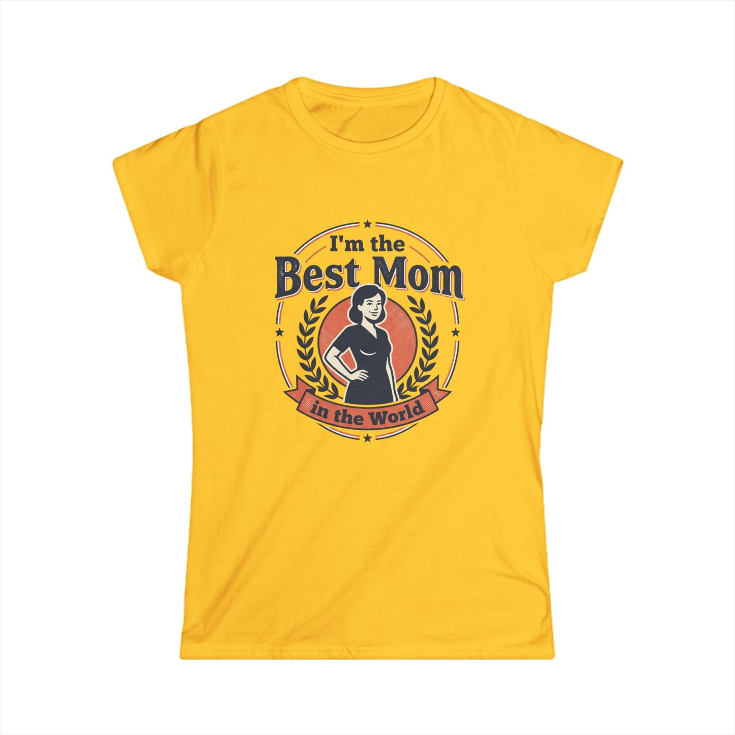 Best Mom T-Shirt - "I'm the Best Mom in the World" Retro Mother's Day Tee
