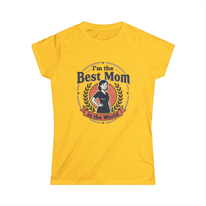 Best Mom T-Shirt - "I'm the Best Mom in the World" Retro Mother's Day Tee