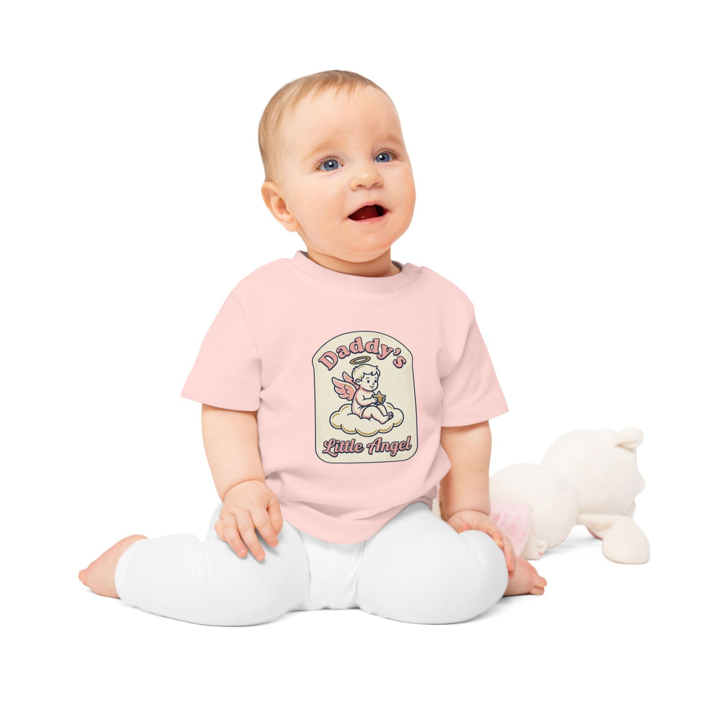 Baby T-Shirt — "Daddy's Little Angel" Cute Vintage Angel Graphic