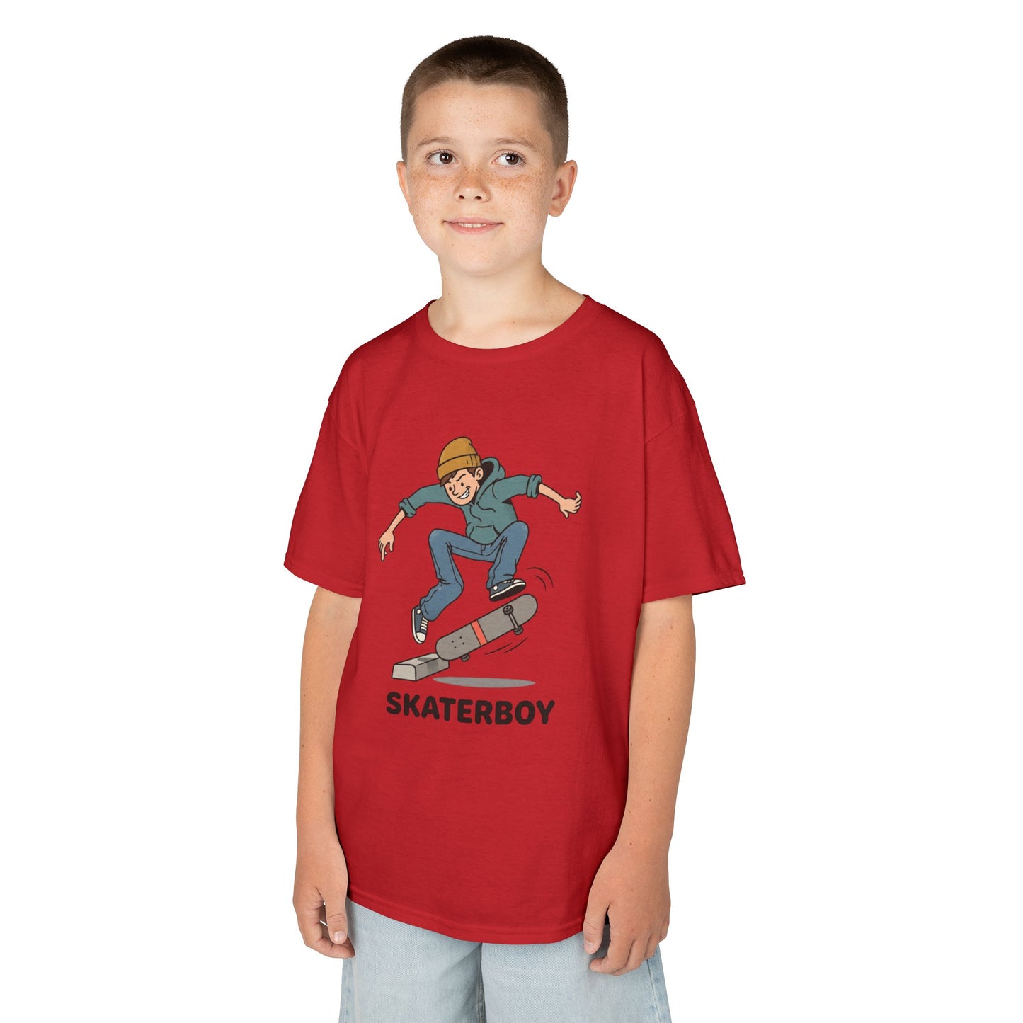 Kids Skateboard Tee – 'Skaterboy' Graphic Shirt for Boys & Girls