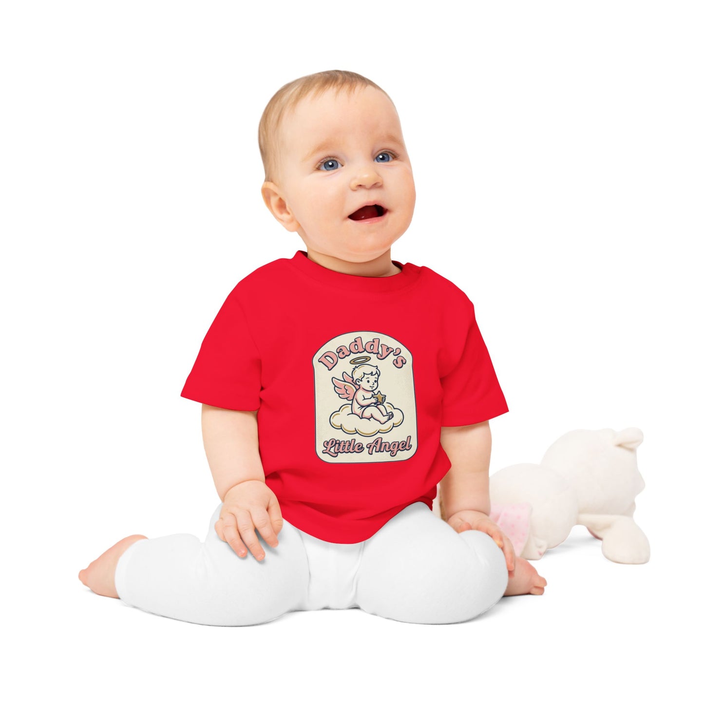 Baby T-Shirt — "Daddy's Little Angel" Cute Vintage Angel Graphic