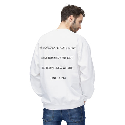 Off-World Exploration Unit Sweatshirt | Sci-Fi Crewneck | Space Explorer Sweater | First Through The Gate | Gift for Science Fiction Fans