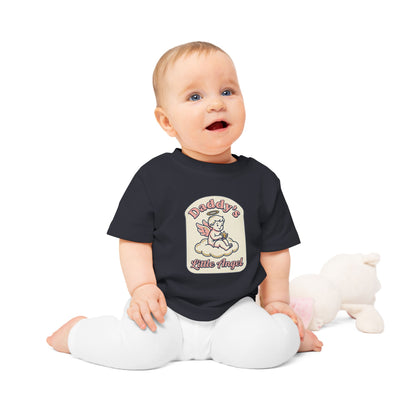 Baby T-Shirt — "Daddy's Little Angel" Cute Vintage Angel Graphic
