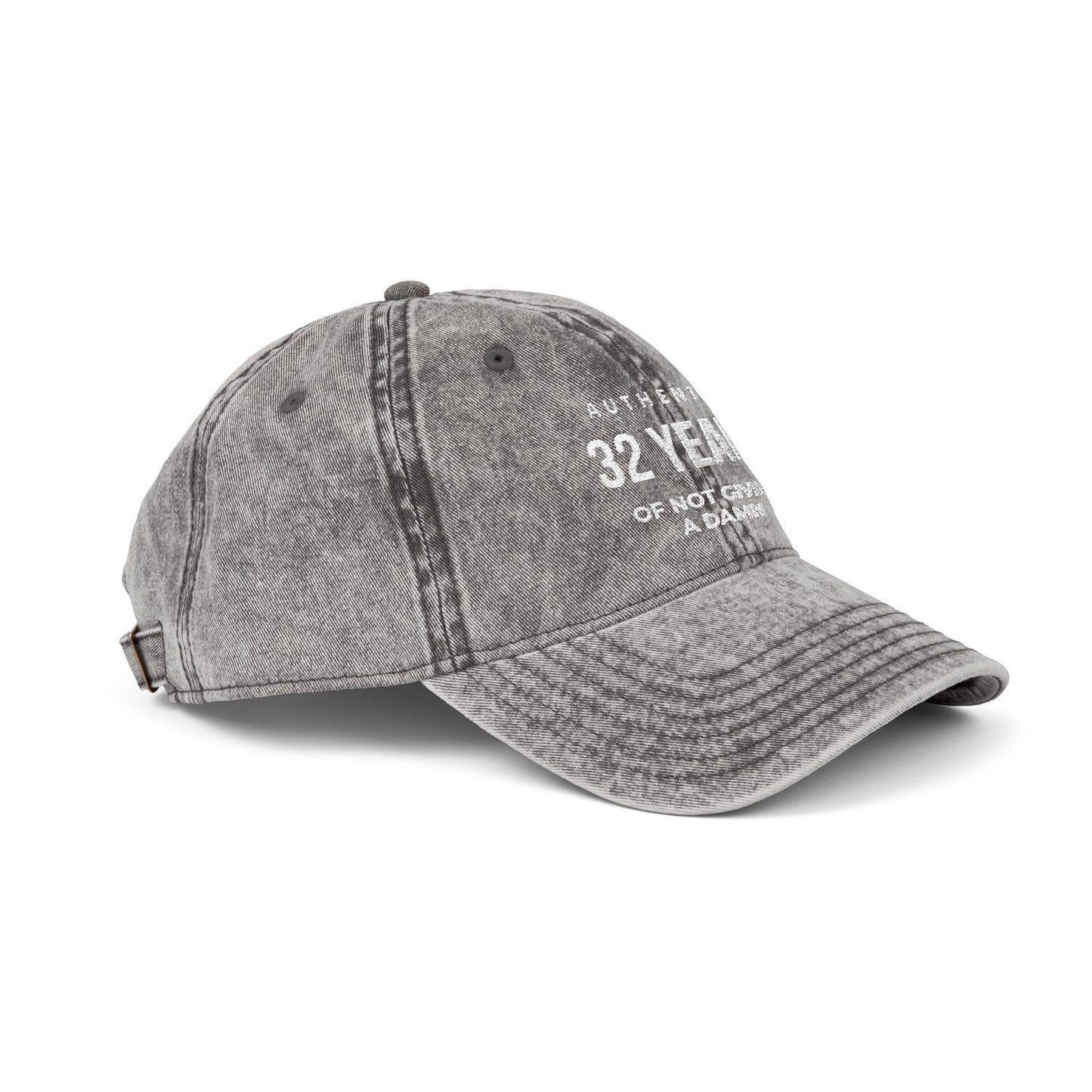 Embroidered '32 Years of Not Giving a Damn' Vintage Cap