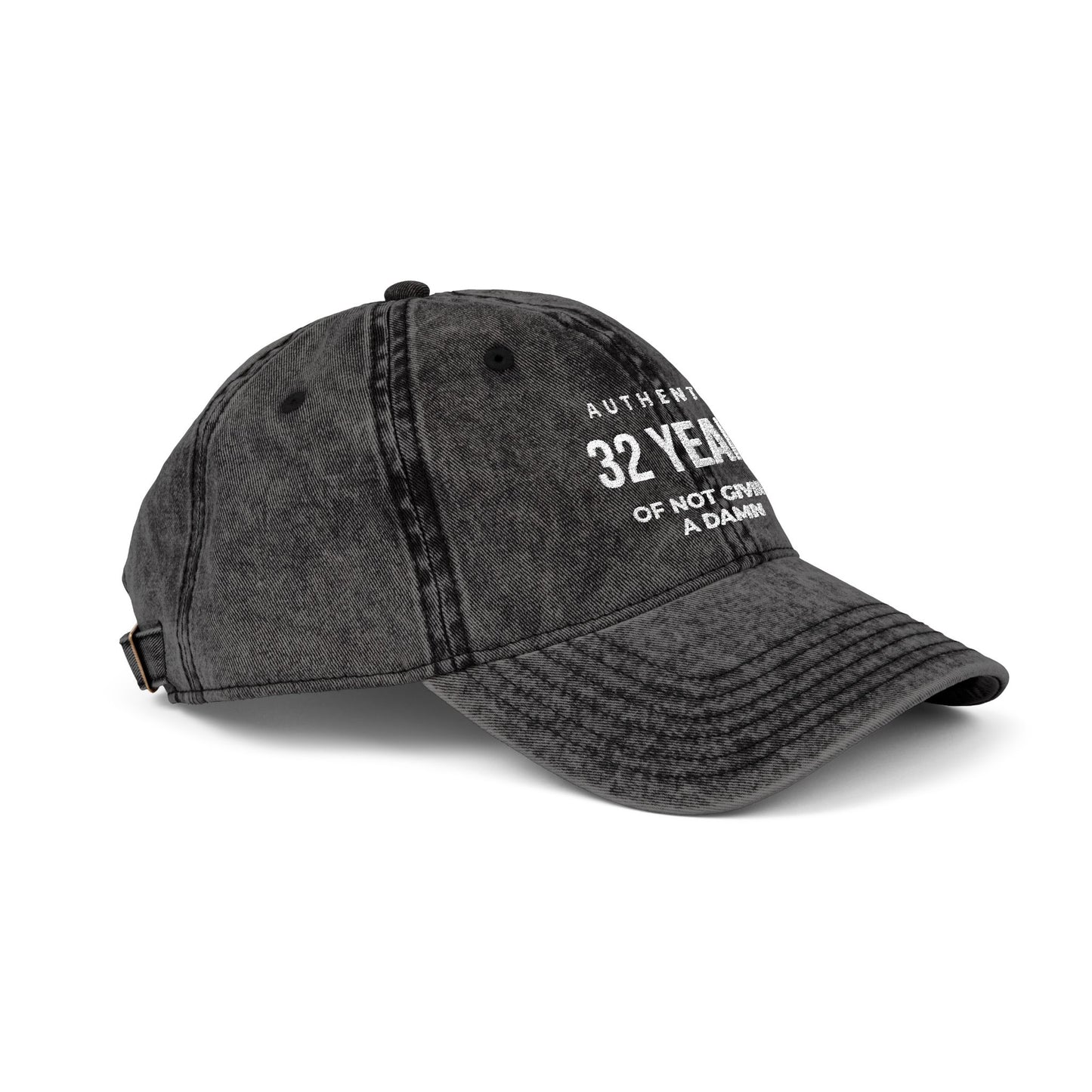Embroidered '32 Years of Not Giving a Damn' Vintage Cap