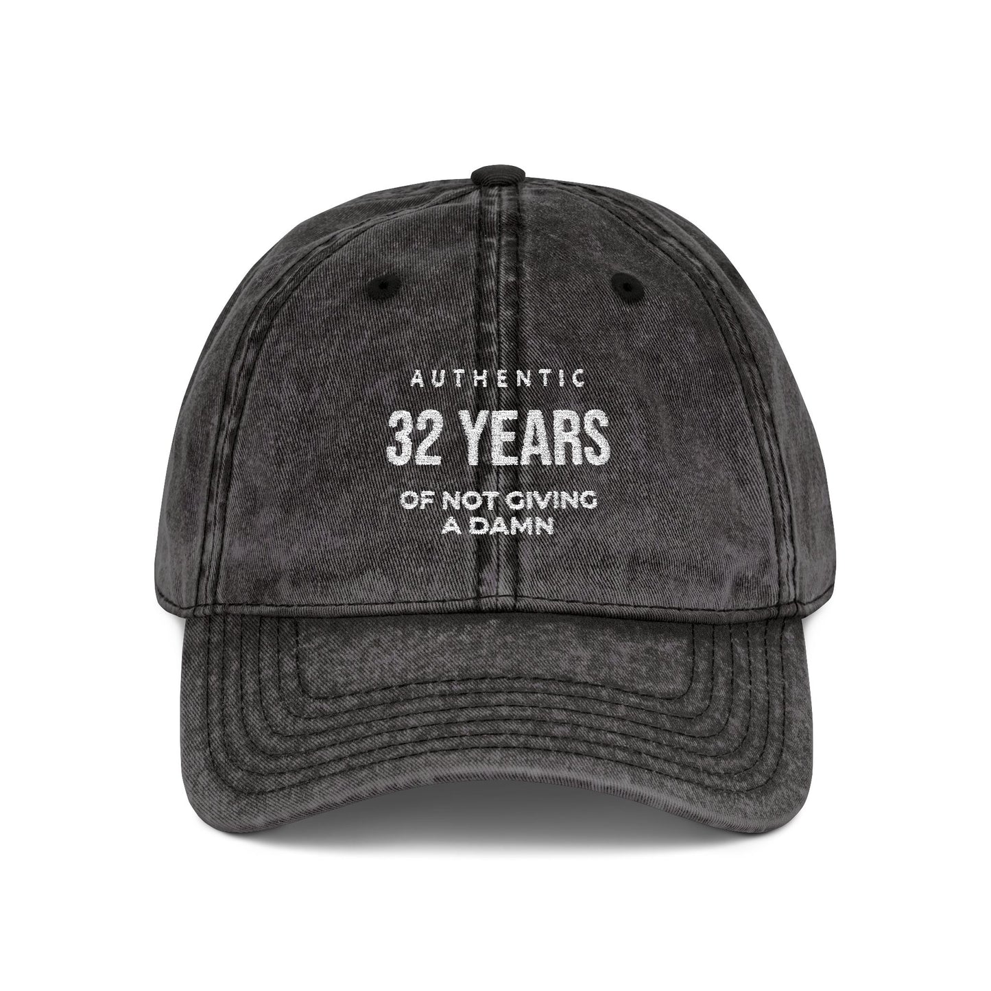 Embroidered '32 Years of Not Giving a Damn' Vintage Cap