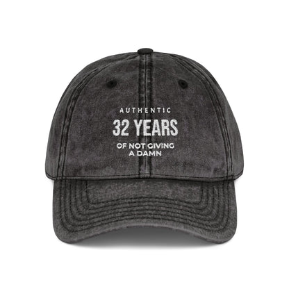 Embroidered '32 Years of Not Giving a Damn' Vintage Cap