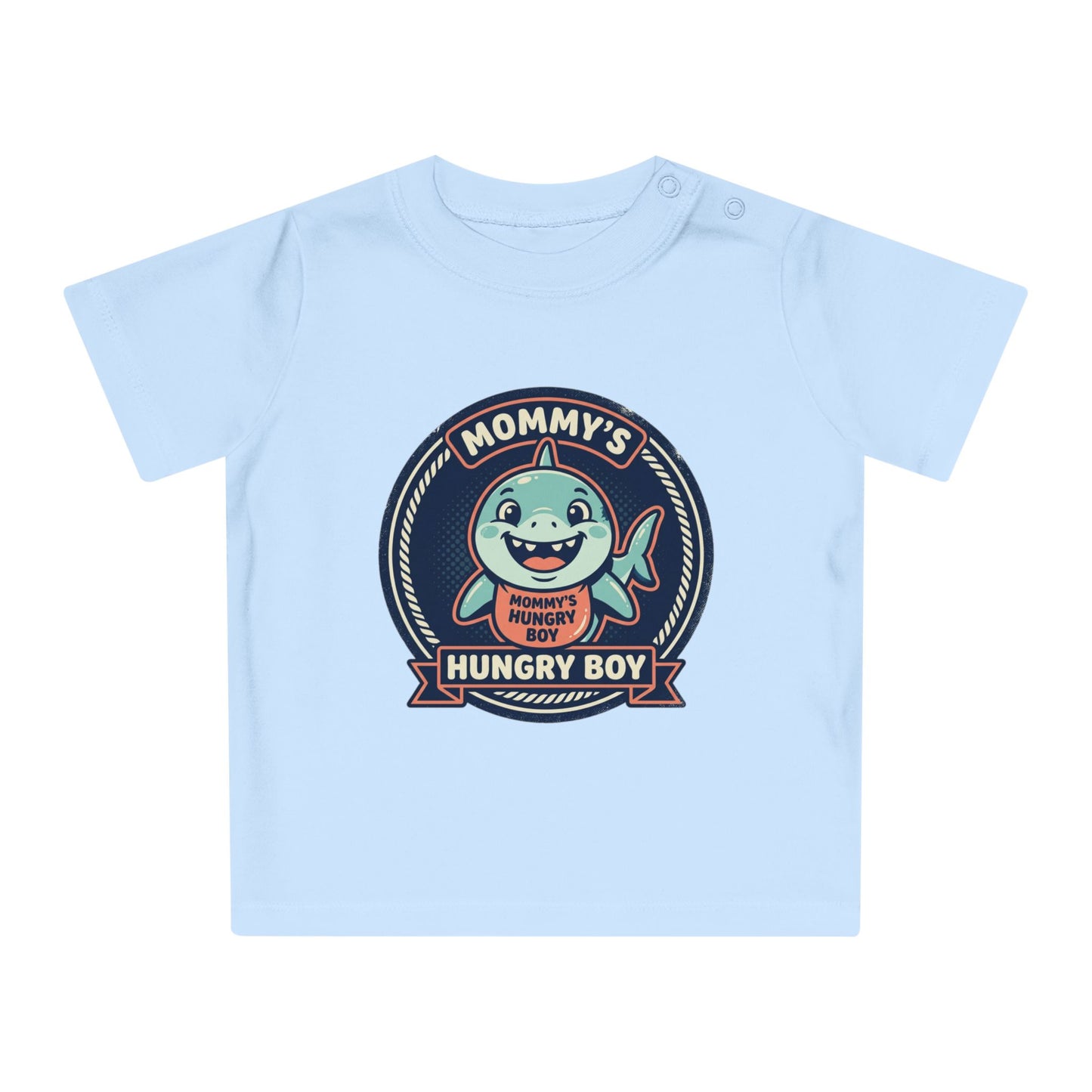 Mommy’s Hungry Boy Baby T-Shirt – Cute Shark Infant Tee
