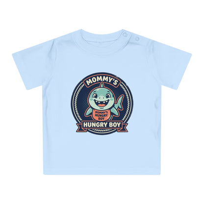 Mommy’s Hungry Boy Baby T-Shirt – Cute Shark Infant Tee