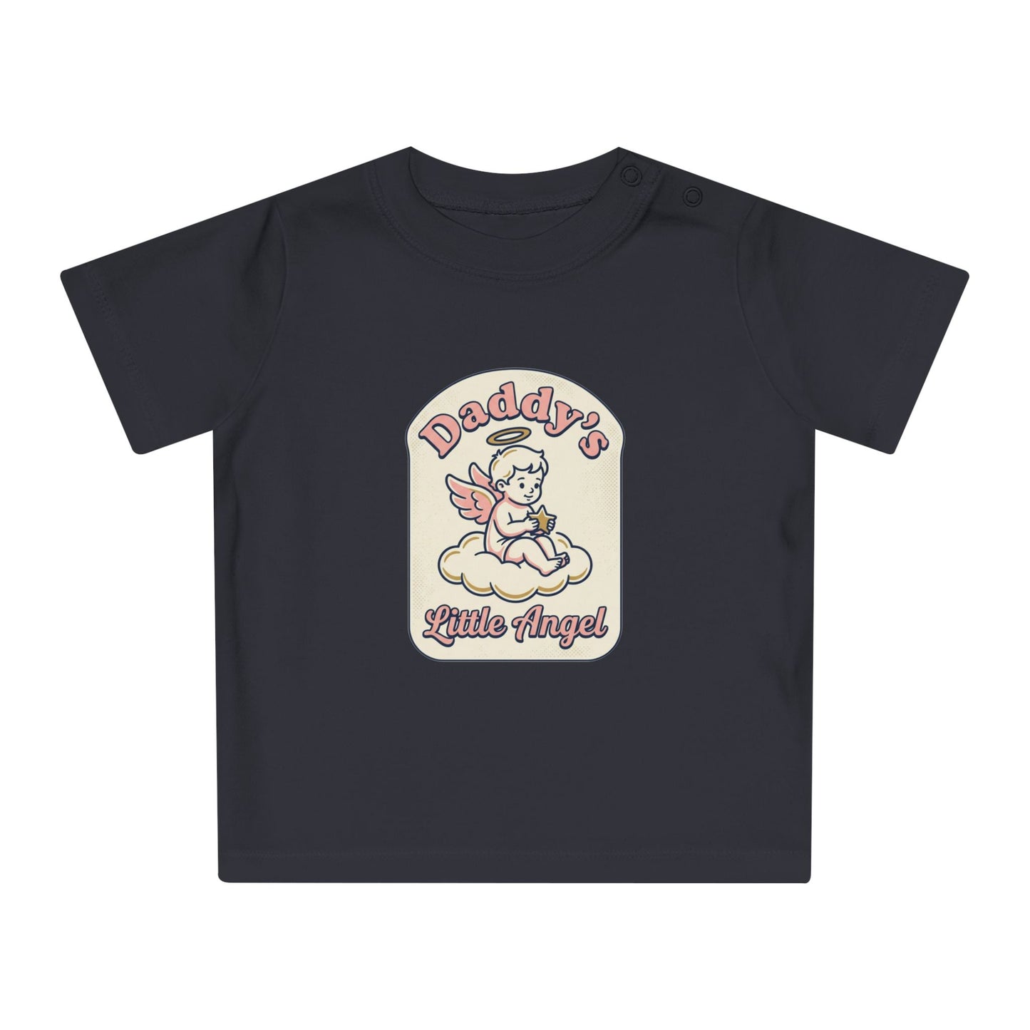 Baby T-Shirt — "Daddy's Little Angel" Cute Vintage Angel Graphic