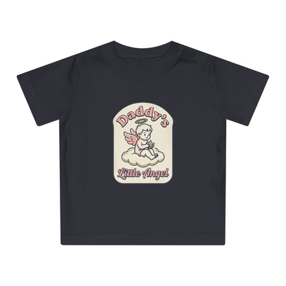Baby T-Shirt — "Daddy's Little Angel" Cute Vintage Angel Graphic