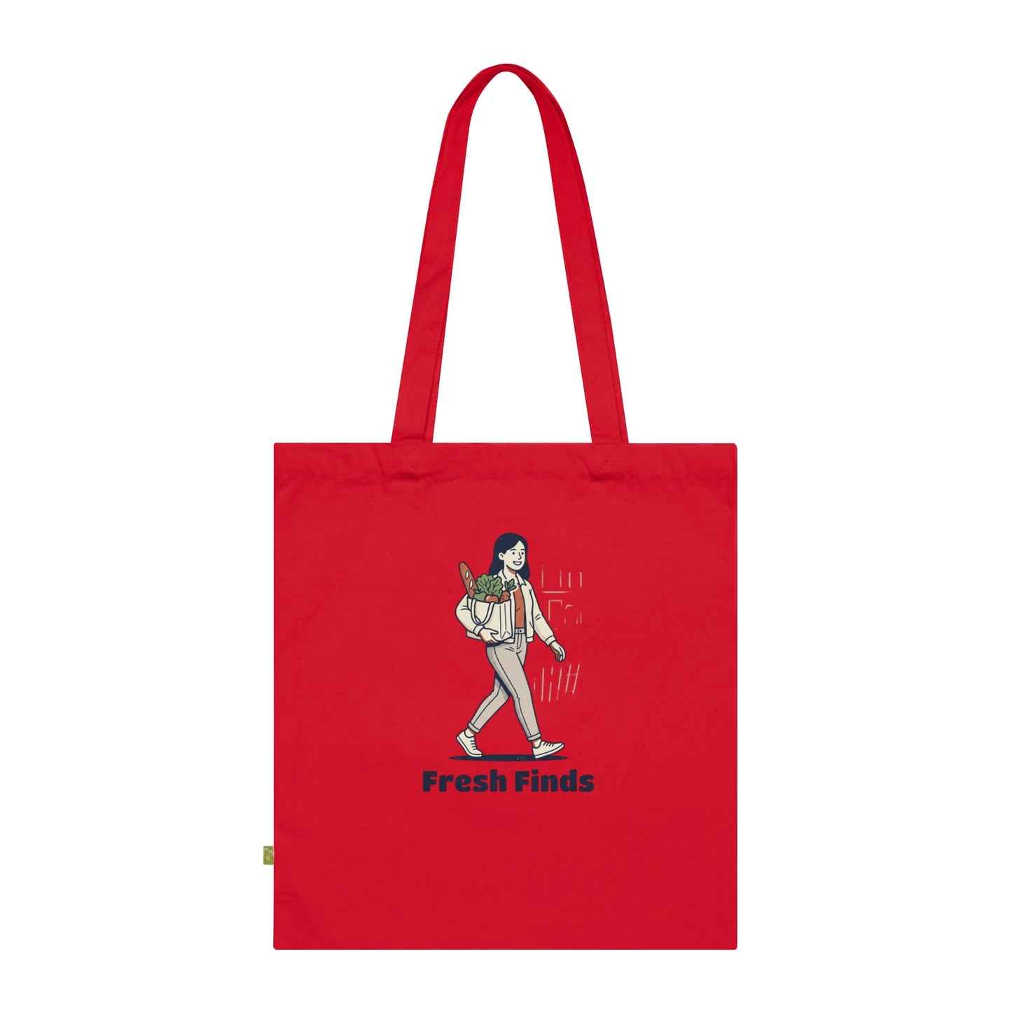 Tote Bag — 'Fresh Finds' Shopper Tote (Organic Cotton, Market & Grocery Bag)