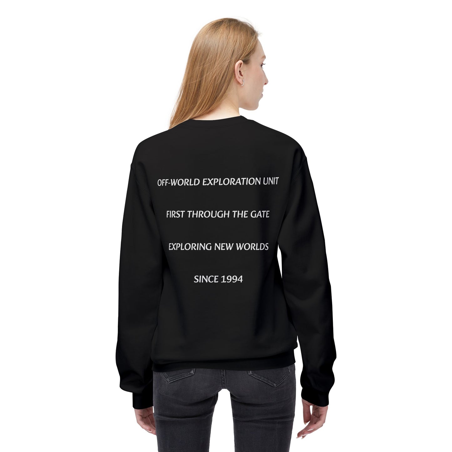 Off-World Exploration Unit Sweatshirt | Sci-Fi Crewneck | Space Explorer Sweater | First Through The Gate | Gift for Science Fiction Fans