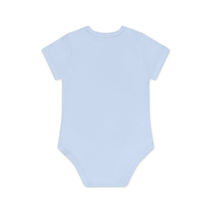 Baby Bodysuit – “Mommy’s Hungry Boy” Cute Shark Organic Short-Sleeve Onesie