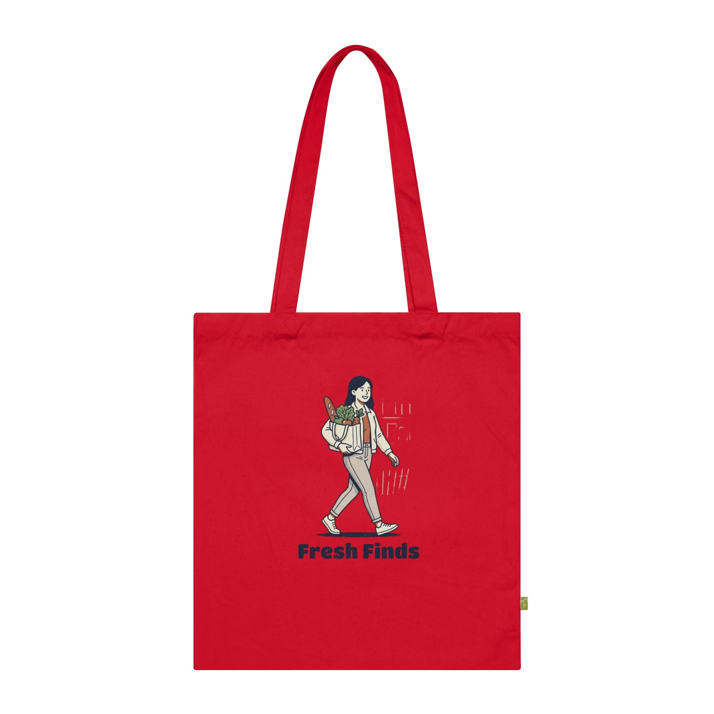 Tote Bag — 'Fresh Finds' Shopper Tote (Organic Cotton, Market & Grocery Bag)