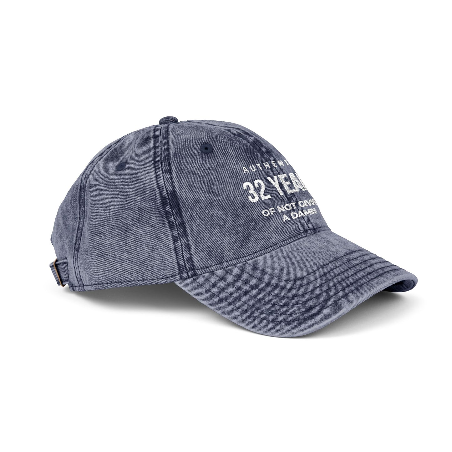 Embroidered '32 Years of Not Giving a Damn' Vintage Cap