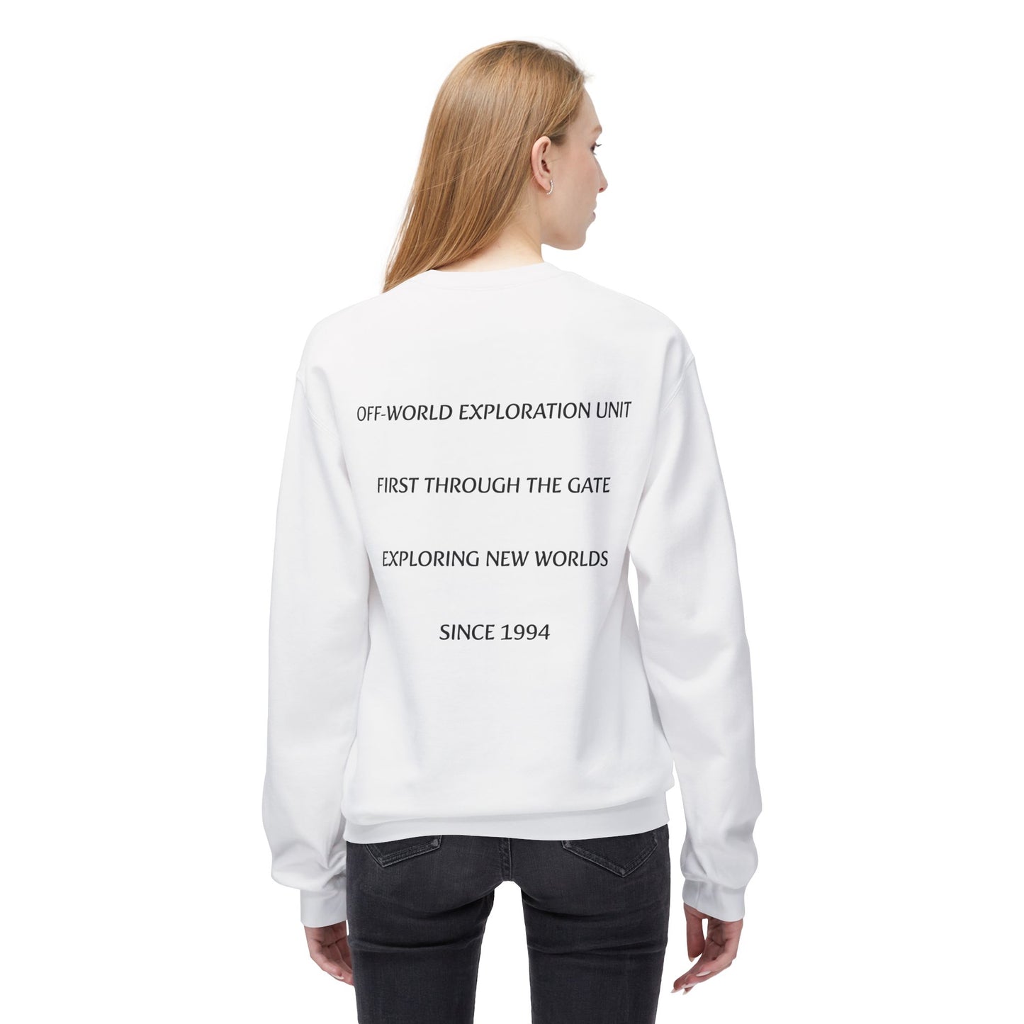 Off-World Exploration Unit Sweatshirt | Sci-Fi Crewneck | Space Explorer Sweater | First Through The Gate | Gift for Science Fiction Fans