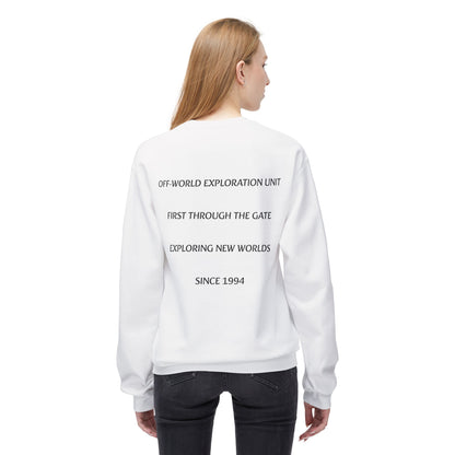 Off-World Exploration Unit Sweatshirt | Sci-Fi Crewneck | Space Explorer Sweater | First Through The Gate | Gift for Science Fiction Fans