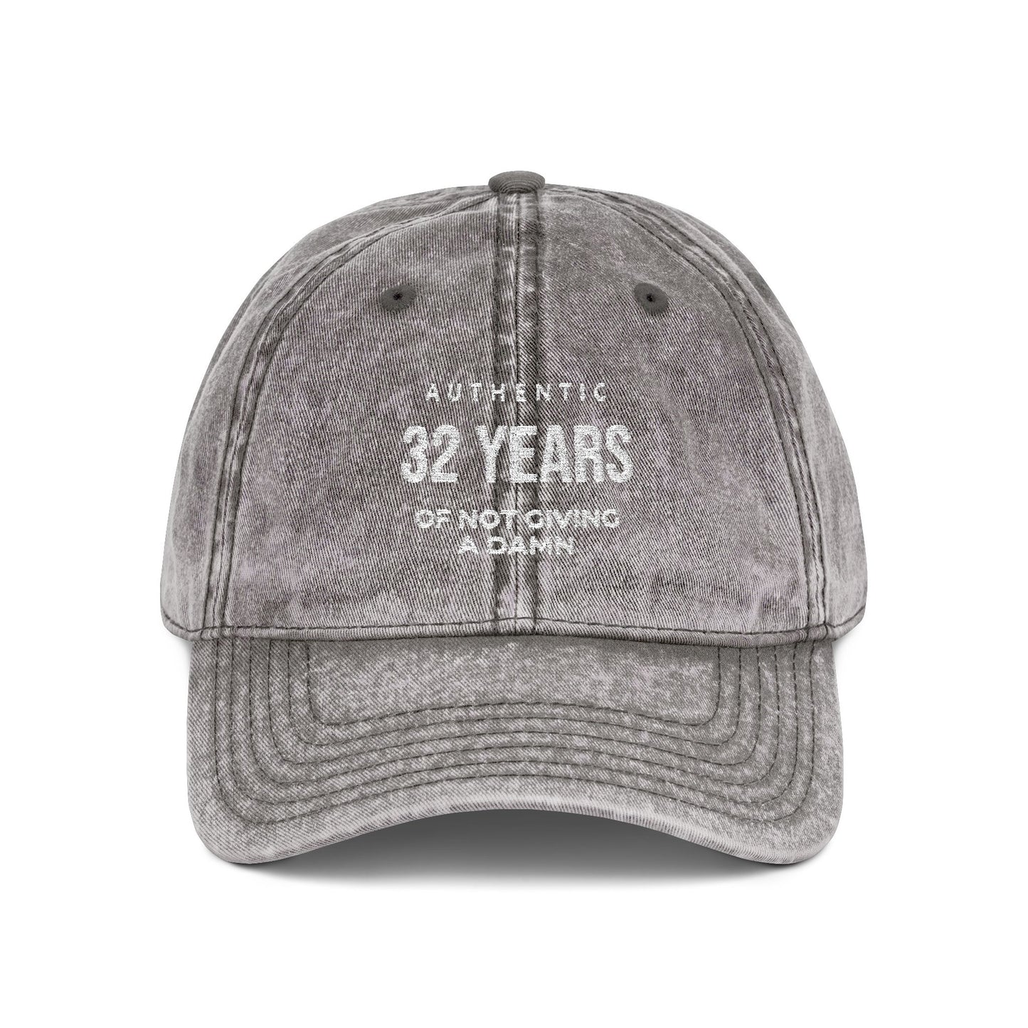 Embroidered '32 Years of Not Giving a Damn' Vintage Cap