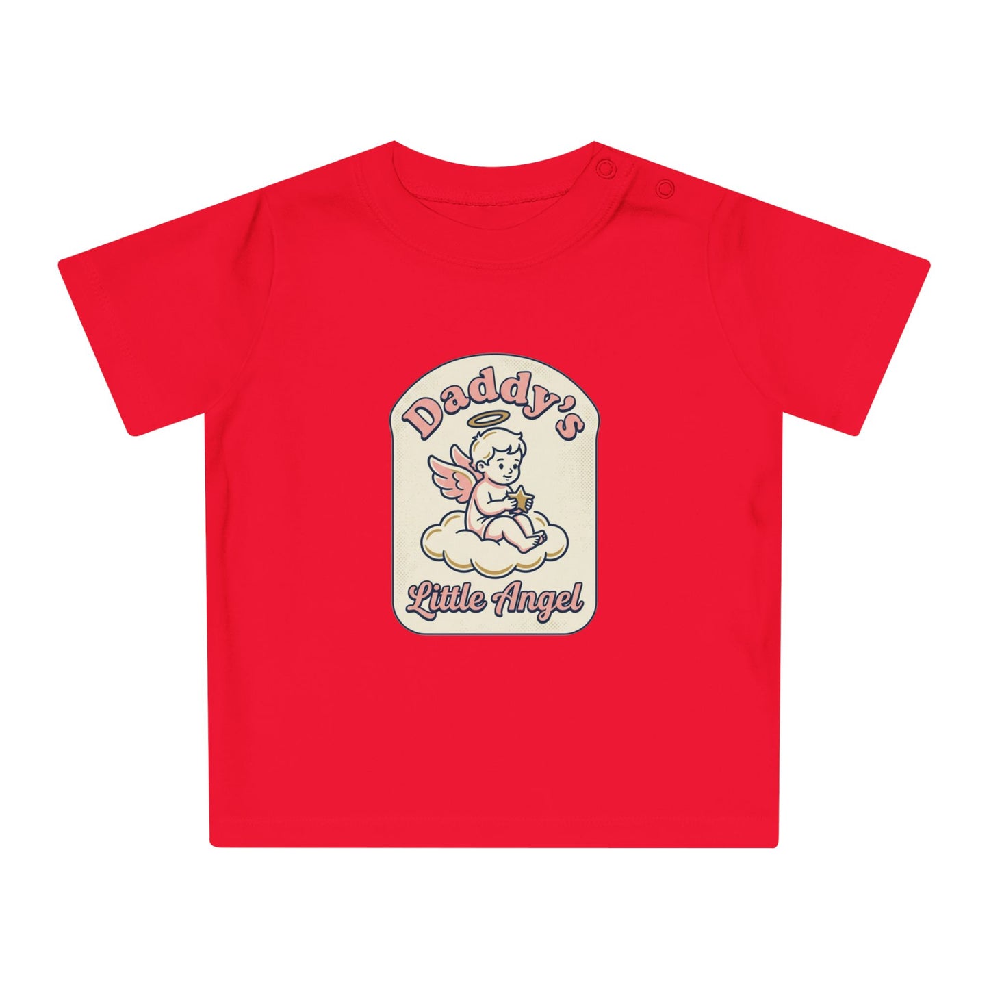 Baby T-Shirt — "Daddy's Little Angel" Cute Vintage Angel Graphic