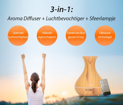 Vitality Pro - Licht hout - Aroma Diffuser