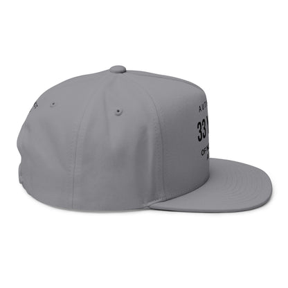 33 Years Embroidered Flat Bill Cap — "Authentic 33 Years of Not Giving a Damn" Birthday Snapback