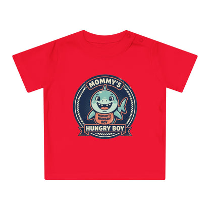 Mommy’s Hungry Boy Baby T-Shirt – Cute Shark Infant Tee