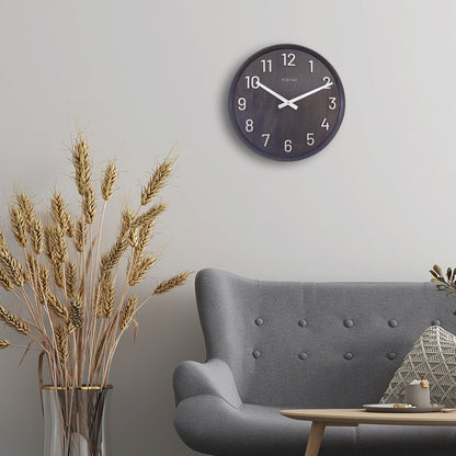 NeXtime Precious Wandklok 50cm - Groot 3D Design - Hout en Metaal