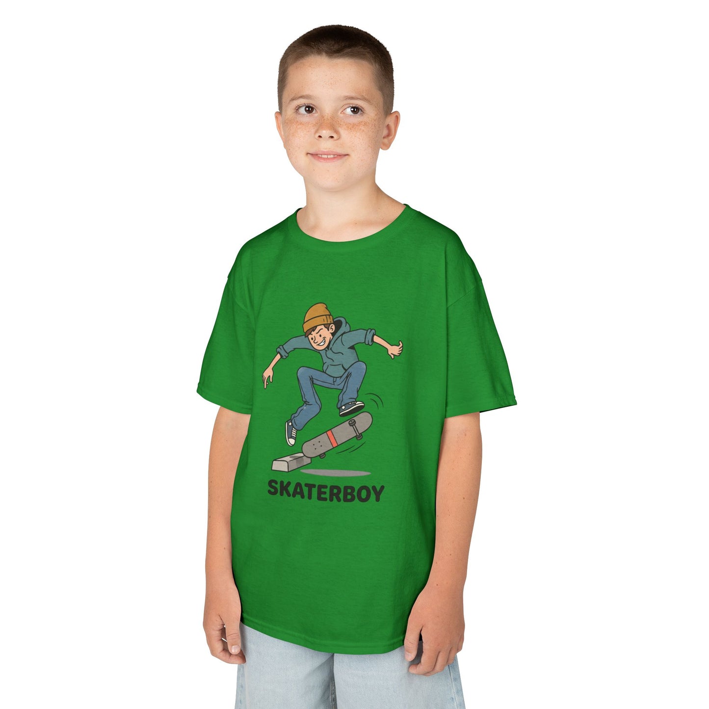 Kids Skateboard Tee – 'Skaterboy' Graphic Shirt for Boys & Girls