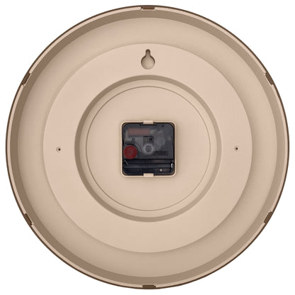 NeXtime Oslo Wandklok 30cm - Japandi Stijl - Donkerbruin/Lichtbruin