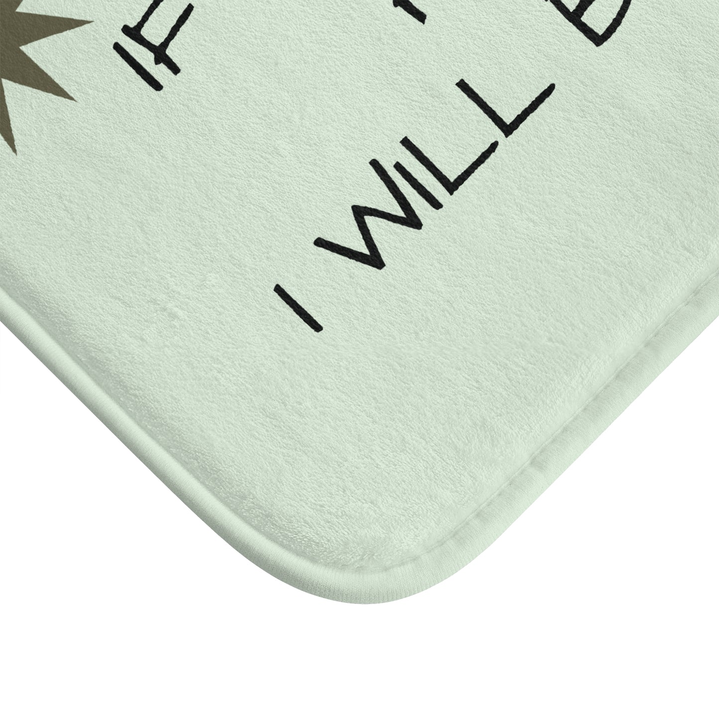 Funny 'If You Stand Here I Will Bite You' Bath Mat – Cute Pun Toe Print